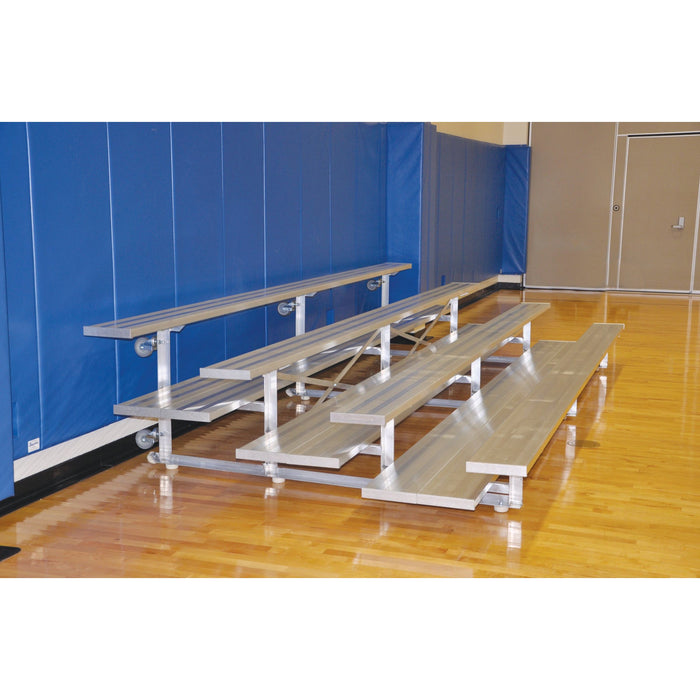 Jaypro 15 ft. Bleacher (4 Row - Double Foot Plank) – Tip & Roll – SKU: BLDP-4TRG