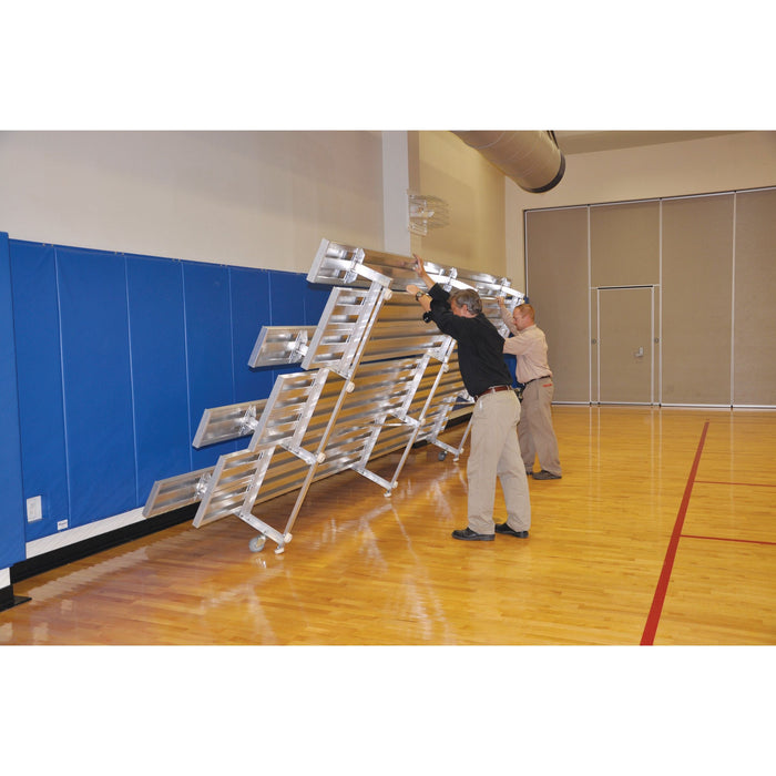Jaypro 15 ft. Bleacher (4 Row - Double Foot Plank) – Tip & Roll – SKU: BLDP-4TRG