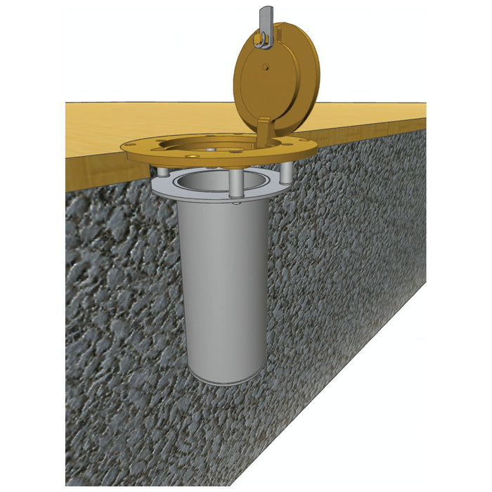 Jaypro Floor Sleeves with Brass Cover – 2-3/8 in. Upright – SKU: BSO-2G
