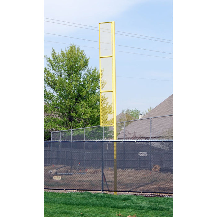 Gared Stadium Foul Pole 12' Inground, 3.5" Steel, Yellow - BSPOLE-12P