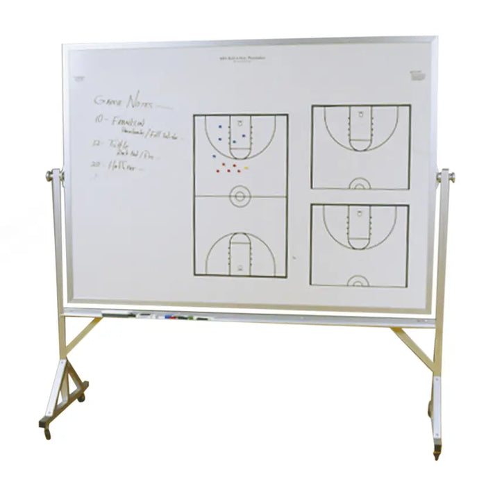 Athletic Connection Basketball Playmaker Dry Erase Board - Double-Sided with Court Diagram (48" x 72") - SKU: 1298840