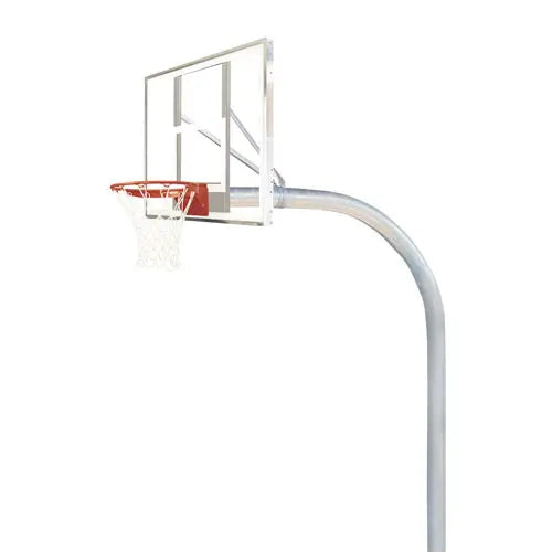 Athletic Connection Mega Duty Basketball Unit - 42" x 54" Bulletproof Polycarbonate Backboard, 5-9/16" Galvanized Steel Pole, Direct Mount Rim - SKU: 20020078