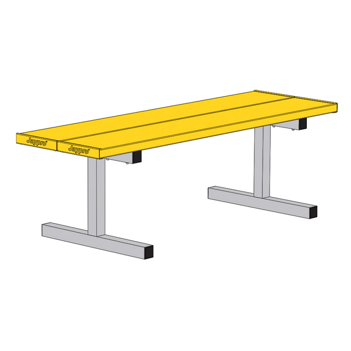 Courtside Bench - 5 ft. - Portable (Double Plank) (Powder Coated)