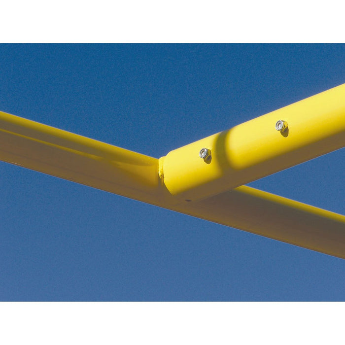 Jaypro Max-1 Football Goal Posts - Expandable Crossbar 6-5/8" Pole, 6' Offset, HS/Collegiate Size - SKU: Max-1