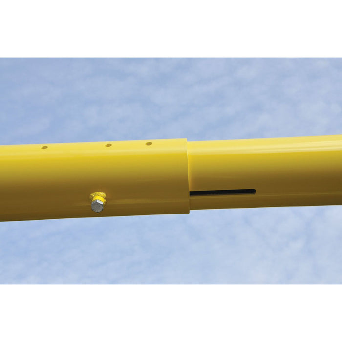 Jaypro Max-1 Football Goal Posts - Expandable Crossbar 6-5/8" Pole, 6' Offset, HS/Collegiate Size - SKU: Max-1