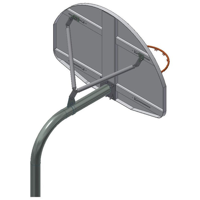 Gared Heavy Duty 5-9/16" Gooseneck Basketball Post w/ 6' Extension Arm - GN60