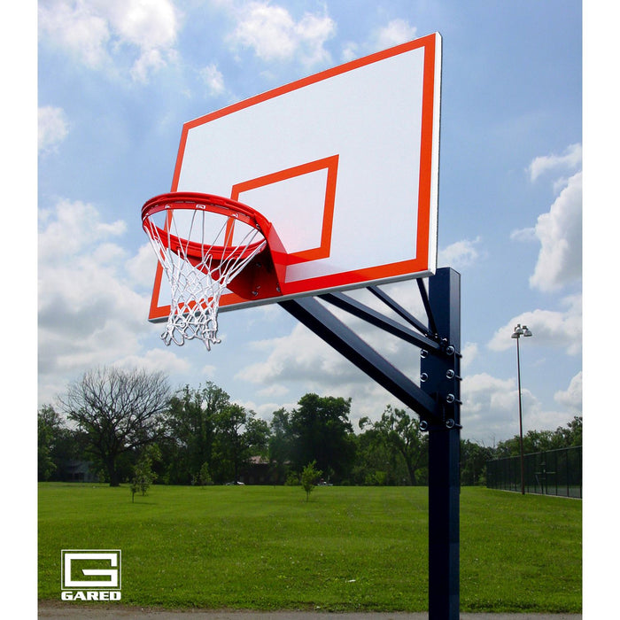 Gared Endurance® Steel Playground Basketball System w/ 42" x 72" Steel Backboard & Double Rim - GP106S72