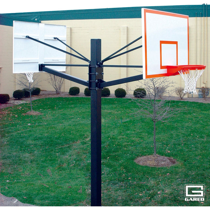 Gared Endurance® Dual Steel Playground Basketball System w/ Two 42" x 72" Steel Backboards & Double Rims - GP205S60
