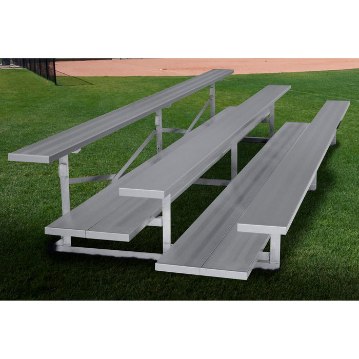 Gared Spectator Stationary Bleacher - 3 Row, 21' Low Rise - SKU: GSNB0321DFLR