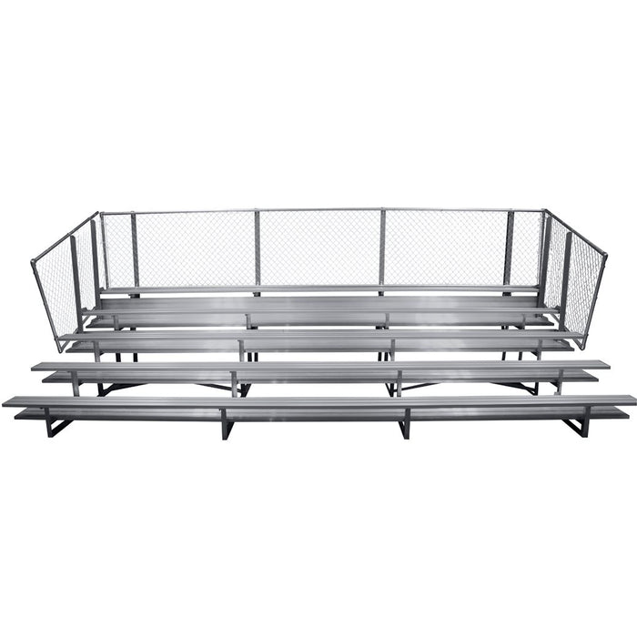 Gared Spectator Stationary Bleacher - 5 Row, 27' with Guardrail - SKU: GSNB0527DF
