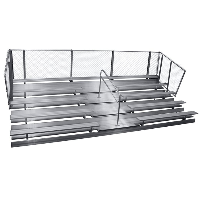 Gared Spectator Stationary Bleacher - 21' (5 Row, Aisle) - SKU: GSNB0521WA