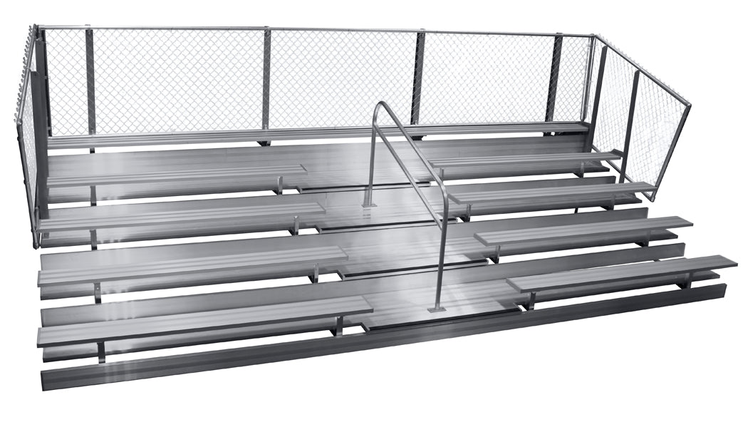 Gared Spectator Stationary Bleacher - 27' (5 Row, Aisle) - SKU: GSNB0527WA