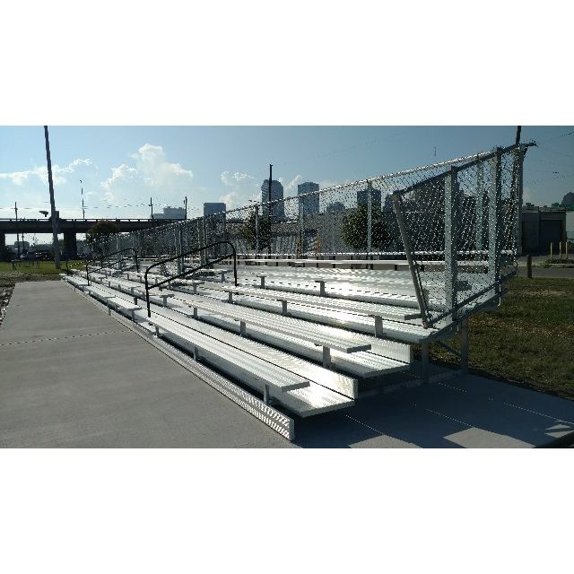 Gared Spectator Stationary Bleacher - 15' (5 Row, Aisle) - SKU: GSNB0515WA