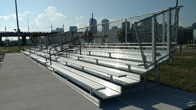 Gared Spectator Stationary Bleacher - 27' (5 Row, Aisle) - SKU: GSNB0527WA