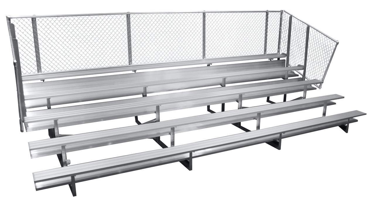 Gared Spectator Stationary Bleacher - 5 Row, 21' with Guardrail - SKU: GSNB0521