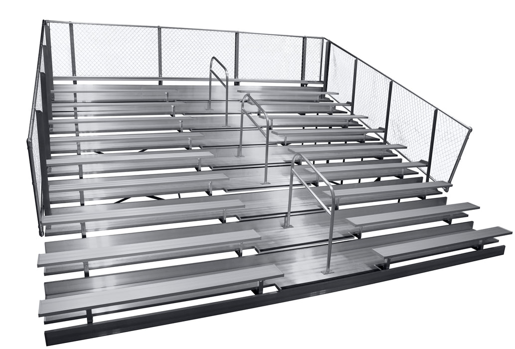 Gared Spectator Stationary Bleacher - 15' (8 Row, Aisle) - SKU: GSNB0815WA