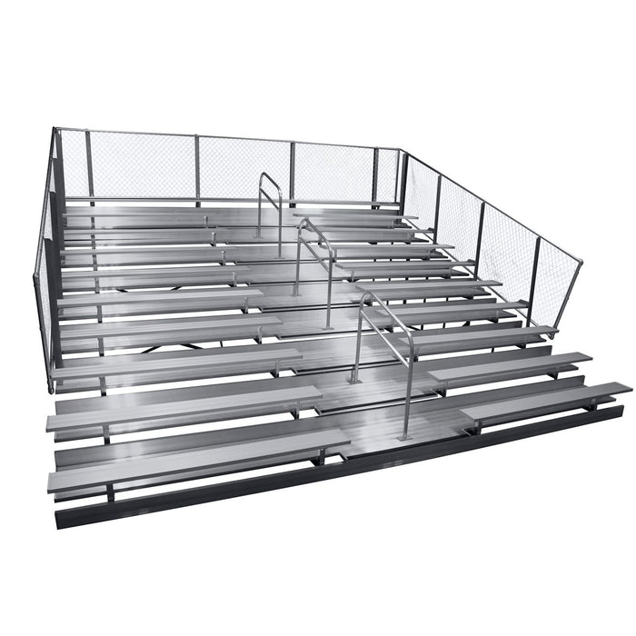 Gared Spectator Stationary Bleacher - 21' (10 Row, Aisle) - SKU: GSNB1021WA