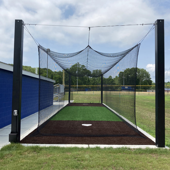 Jaypro Mega Outdoor Batting Tunnel Frame – Single (55 ft.) – Clean Design, Permanent Install – SKU: MPCTF-55S