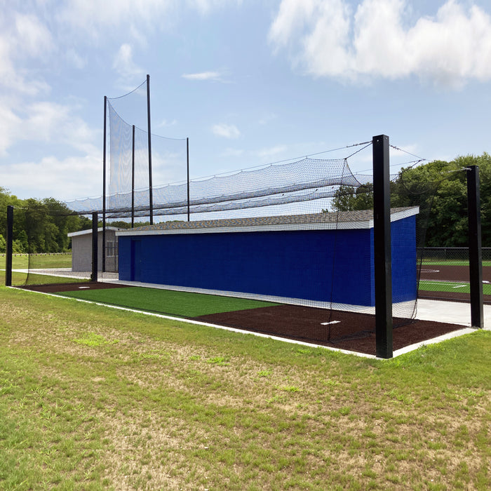 Jaypro Mega Outdoor Batting Tunnel Frame – Single (55 ft.) – Clean Design, Permanent Install – SKU: MPCTF-55S