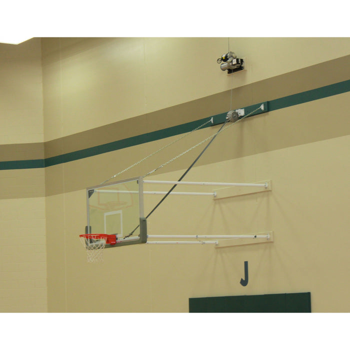 Gared Corner Mount Fold-Up Wall Basketball Backstop 9'-12' - 2400-9124