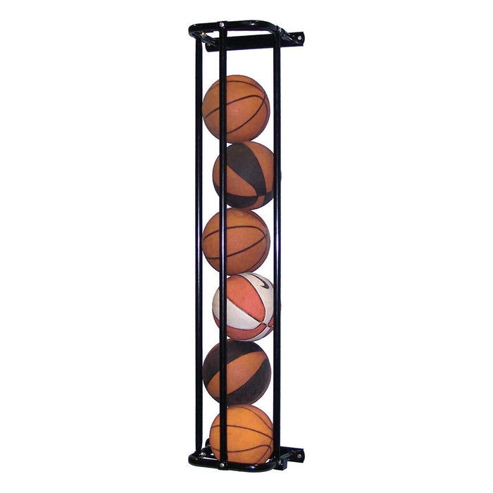 Jaypro StackMaster Wall-Mounted Ball Rack – Holds 8 Basketballs – SKU: PE-140