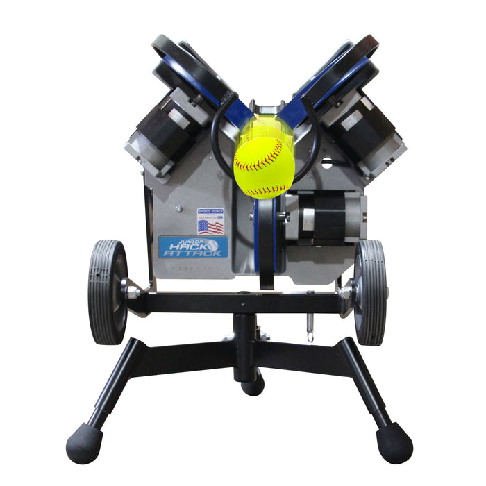 Sports Attack Junior Hack Attack softball pitching machine with ball