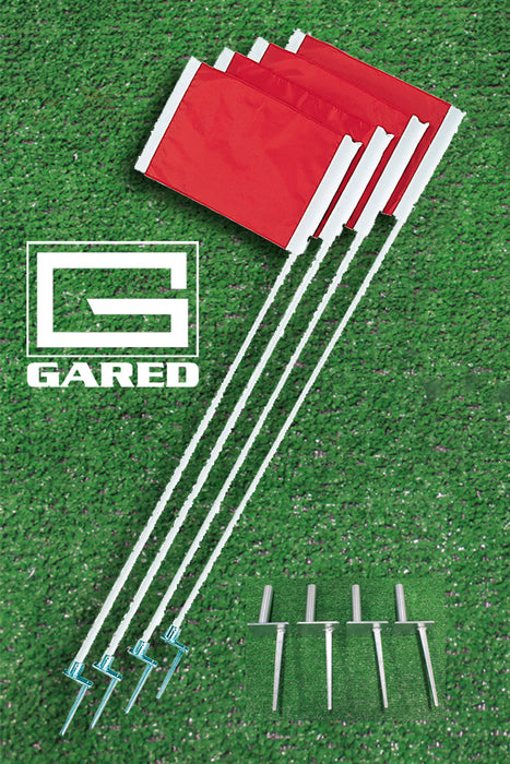 Gared Soccer Goal Corner Flag Set – Steel & Vinyl – Red – SKU: SGCF