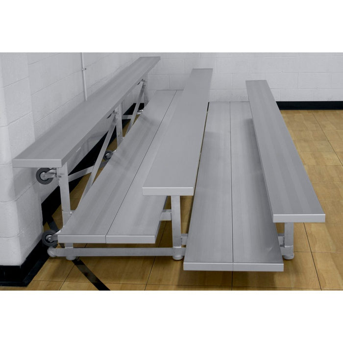 Gared Spectator Tip n' Roll Low Rise Bleacher - 7'6", 3 Row - SKU: TRB0308DFLR