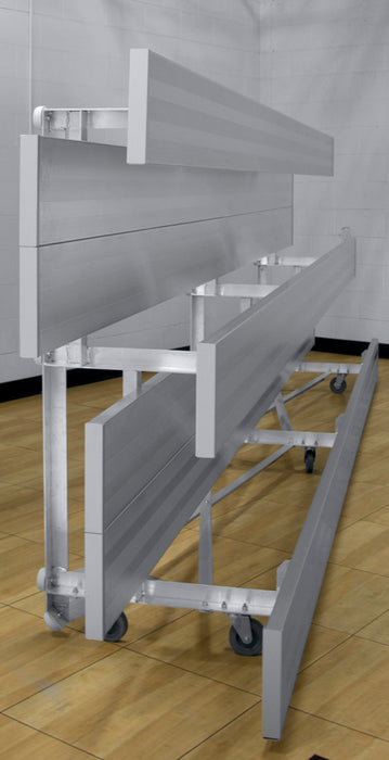 Gared Spectator Tip n' Roll Low Rise Bleacher - 21', 3 Row - SKU: TRB0321DFLR