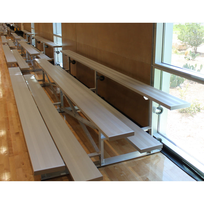 Gared Spectator Tip n' Roll Low Rise Bleacher - 7'6", 3 Row - SKU: TRB0308LR