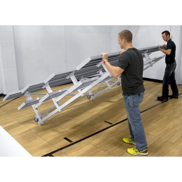 Gared Spectator Tip n' Roll Low Rise Bleacher - 15', 4 Row - SKU: TRB0415DFLR