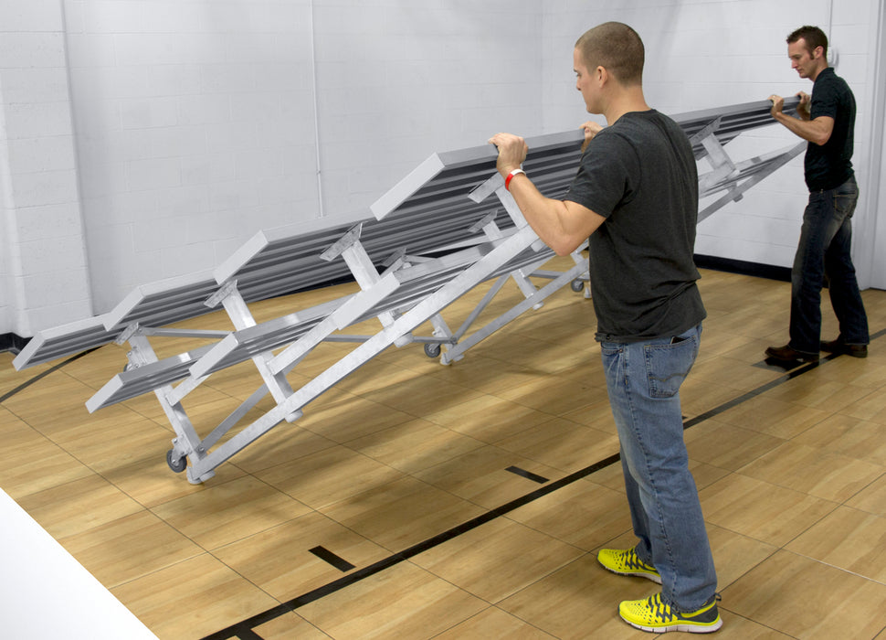 Gared Spectator Tip n' Roll Low Rise Bleacher - 21', 4 Row - SKU: TRB0421DFLR