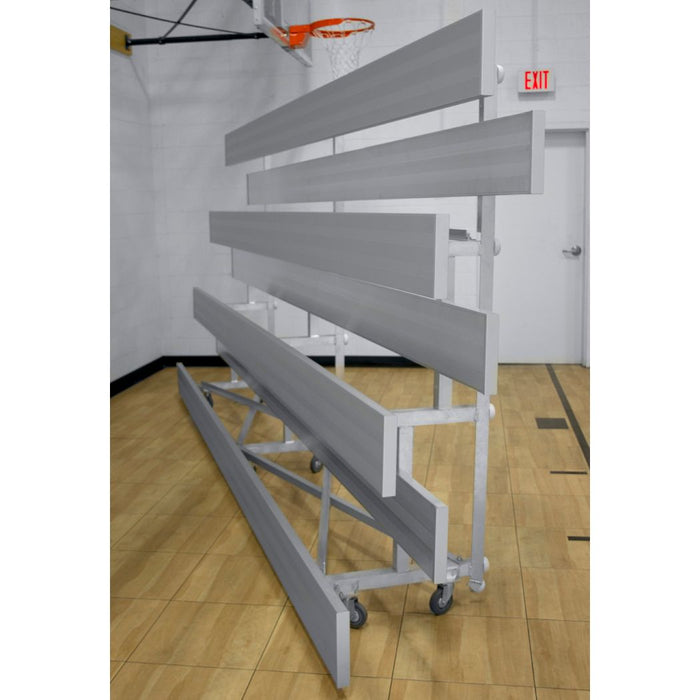Gared Spectator Tip n' Roll Low Rise Bleacher - 15', 4 Row - SKU: TRB0415LR