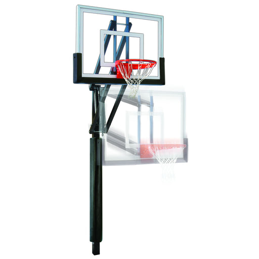 First Team Vector™ In-Ground Adjustable Basketball Goal – 10’ to 7’ Height Range
