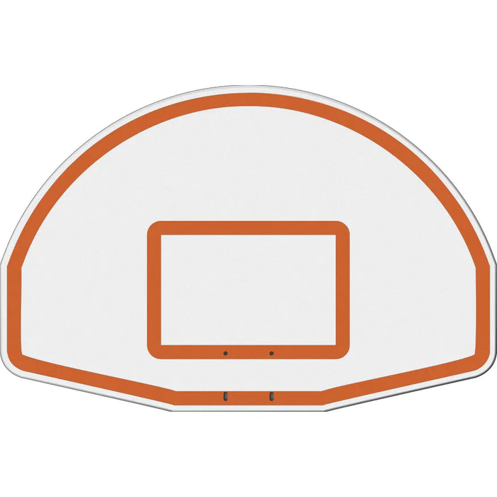 Jaypro Basketball System – Straight Post (4-1/2 in. Pole, 4 ft. Offset) with 36 in. Aluminum Fan Backboard and Double Rim Goal – SKU: SPA4-FABT-DR