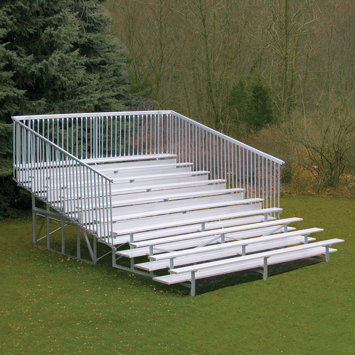 Bleacher - 15 ft. (10 Row - Single Foot Plank with Guard Rail) - Enclosed