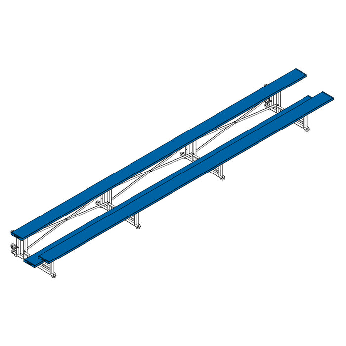 Bleacher - 21 ft. (2 Row - Single Foot Plank) - Tip & Roll (Powder Coated)