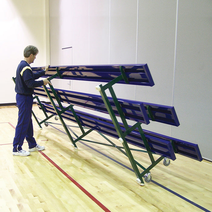 Bleacher - 27 ft. (4 Row - Single Foot Plank) - Standard, Outdoor (Powder Coated)