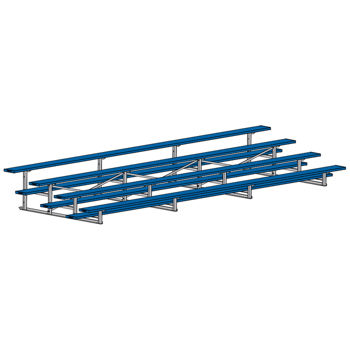 Bleacher - 21 ft. (4 Row - Single Foot Plank) - Standard, Outdoor (Powder Coated)