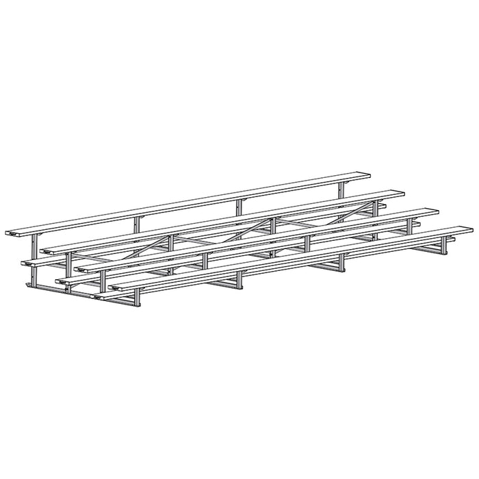 Bleacher - 21 ft. (4 Row - Single Foot Plank) - All Aluminum