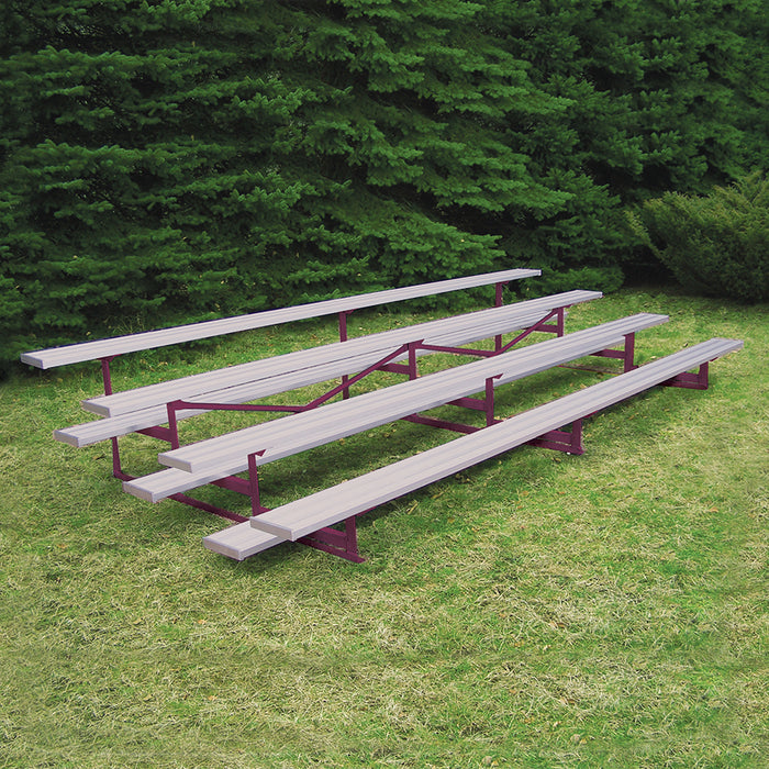 Bleacher - 15 ft. (4 Row - Single Foot Plank) - All Aluminum (Powder Coated)