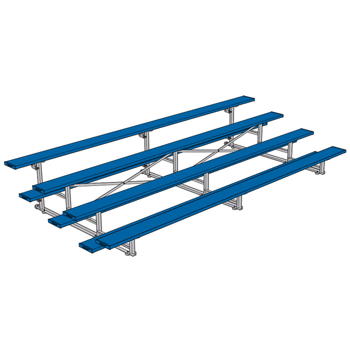 Bleacher - 15 ft. (4 Row - Single Foot Plank) - Tip & Roll (Powder Coated)