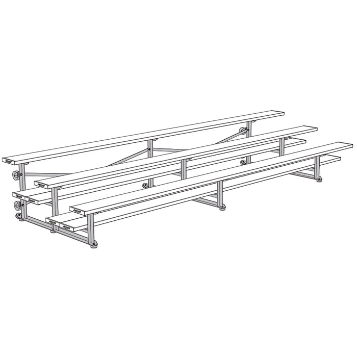 Bleacher - 15 ft. (3 Row - Double Foot Plank) - Tip & Roll