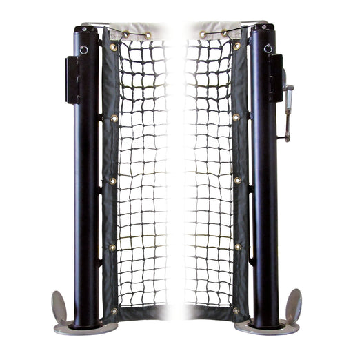 First Team Guardian™ Tennis Post System – Heavy-Duty Aluminum with Internal Winch & Net