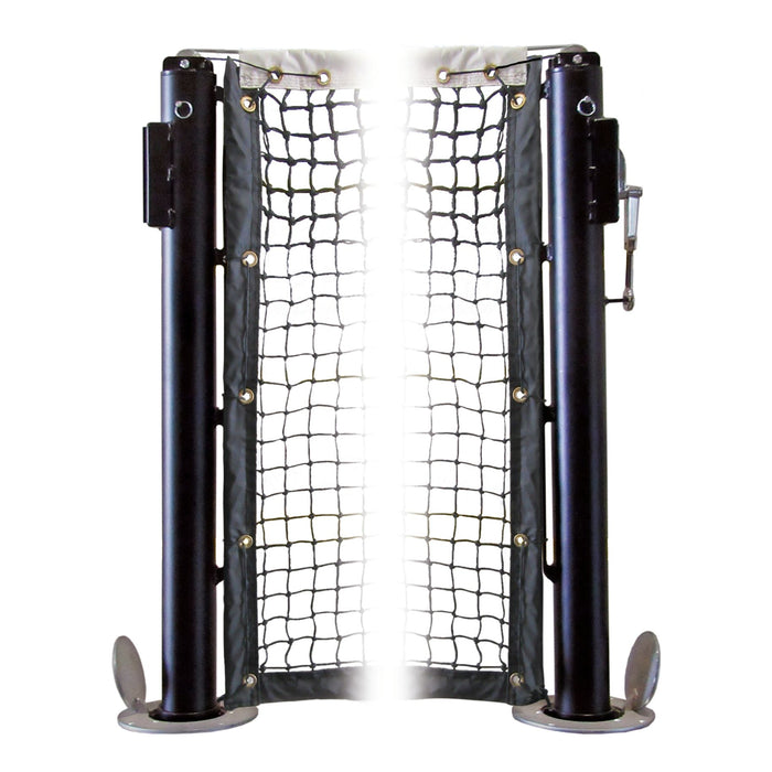 First Team Guardian™ Tennis Post System – Heavy-Duty Aluminum with Internal Winch & Net