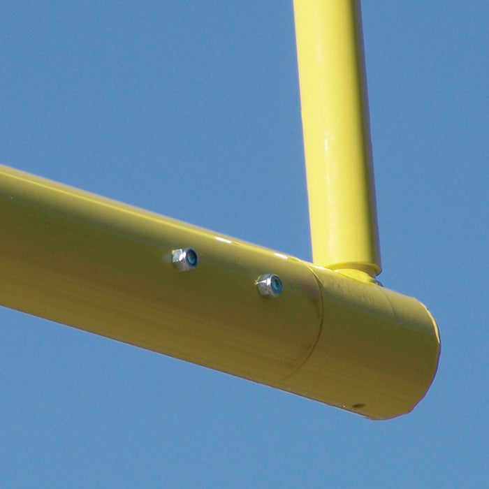 Jaypro Collegiate Football Goal Posts – 18 ft.-6 in. Wide, 20 ft. Uprights, 6 ft. Offset, 5-9/16 in. Steel