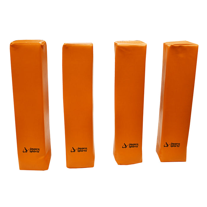 Football Field Markers - Free Standing Pylons (18 in.H x 4 in.W x 4 in.D) (Set of 4) (Orange)