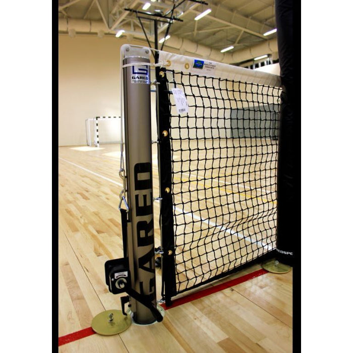 Gared Grand Slam Indoor Tennis System – 4" Aluminum Posts, Adjustable Height – SKU: 6450