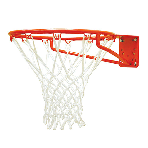 Jaypro Basketball System – Straight Post (4-1/2 in. Pole with 4 ft. Offset, 72 in. Steel Backboard, Super Goal) – SKU: SPA4-RS-SG