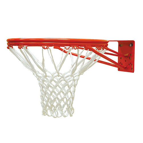 Jaypro Basketball System – Straight Post (4-1/2 in. Pole, 4 ft. Offset) with 72 in. Acrylic Backboard and Double Rim Goal – SKU: SPA4-AC-DR
